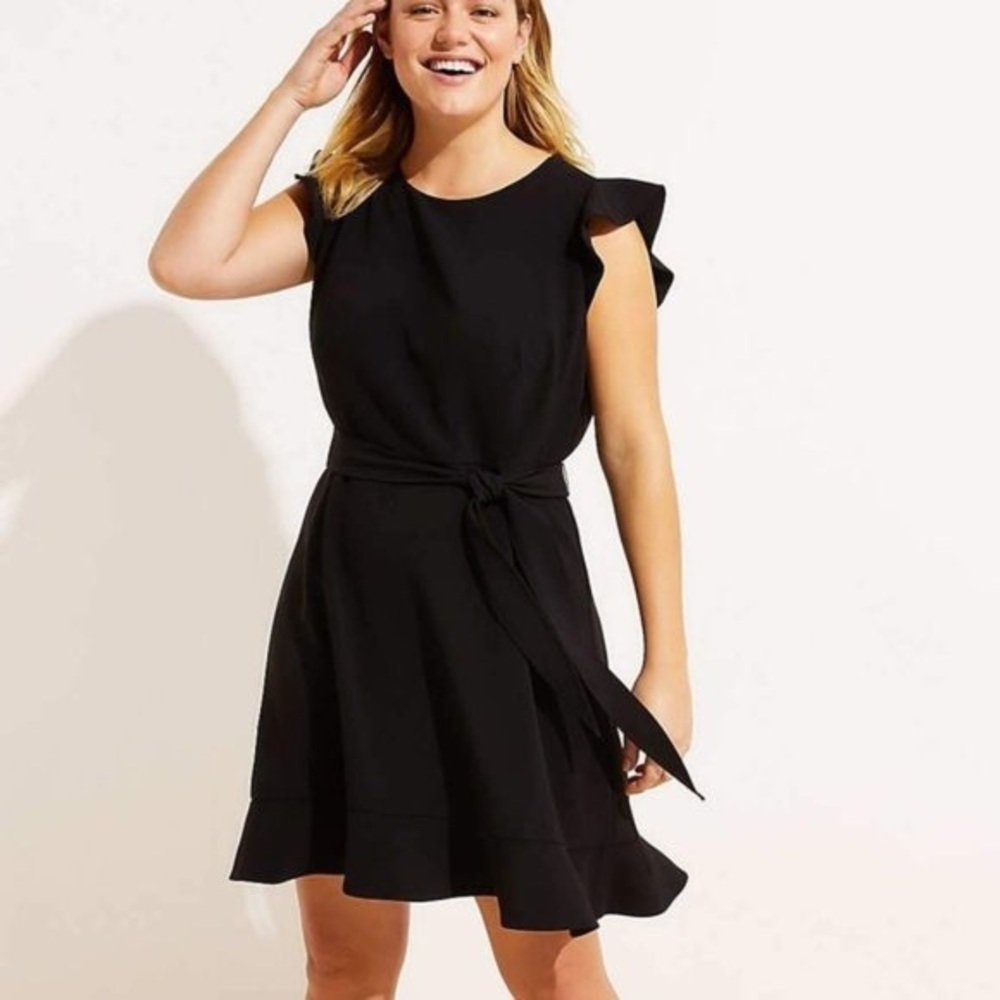 Loft Flutter Tie Waist Dress